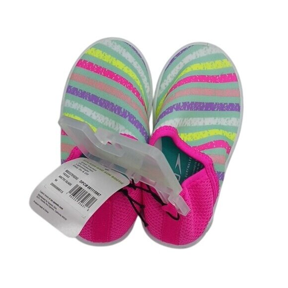 Speedo Water Shoes Pink Multi Slip On Bootie UV Protection Girls Size M 7/8 - Picture 4 of 6